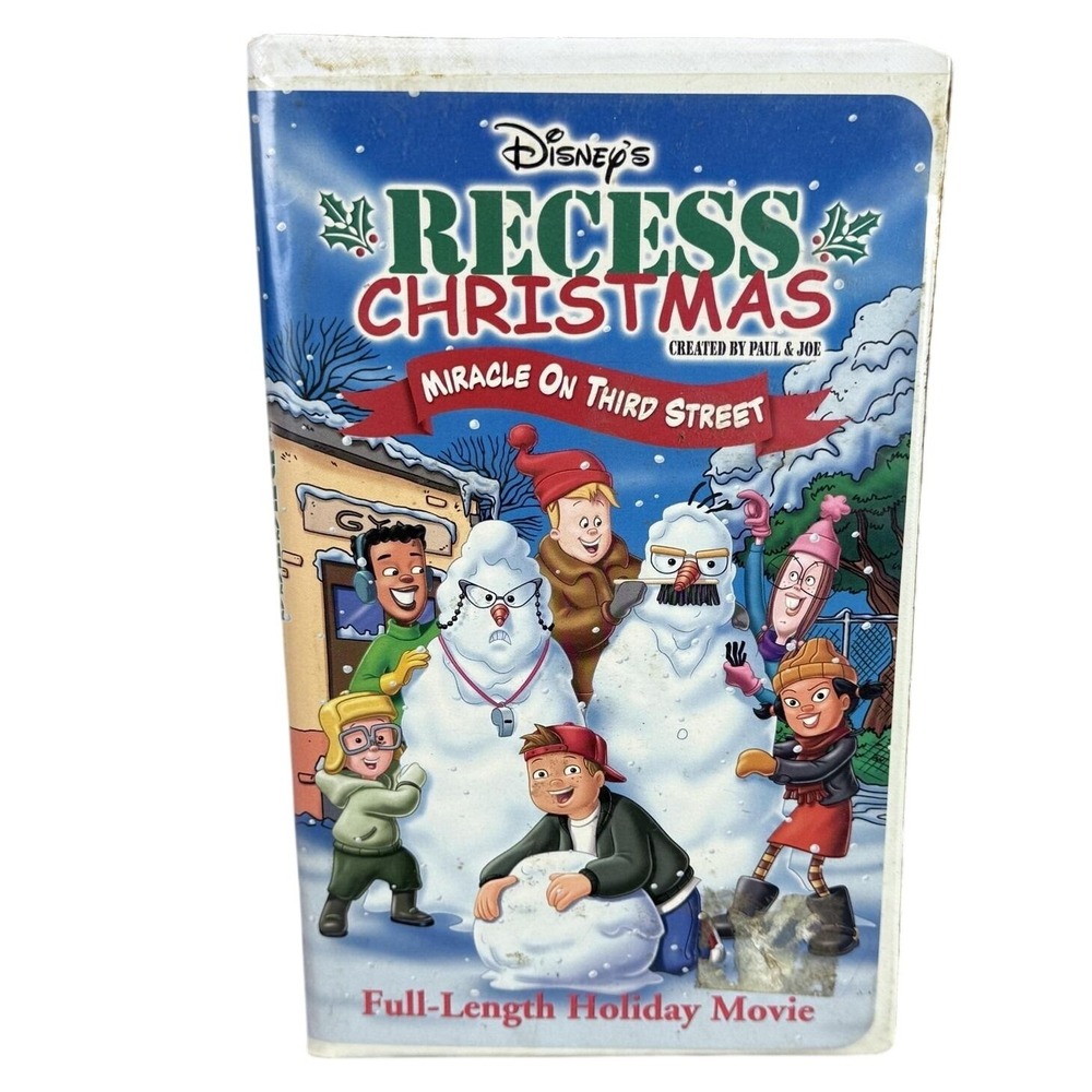 Disney's Recess Christmas: Miracle on Third Street VHS Tape Animated Movie